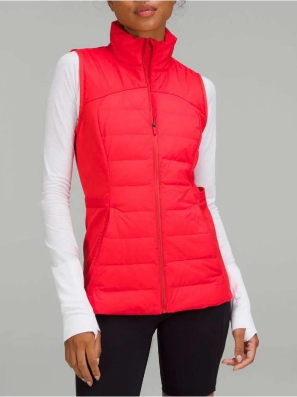 Lululemon Down For It All Vest Size 8 Carnation Red
